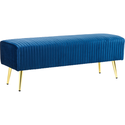 Beliani PATERSON - Bedbank-Blauw-Fluweel