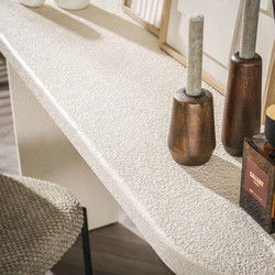 Sidetable Ovaal - Wit Marmer Composiet - 140x40x77cm - Arch Stone