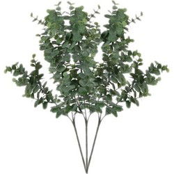 Mica Decorations Kunstblad - 3x - eucalyptus - groen - tak - 65 cm - Kunstplanten
