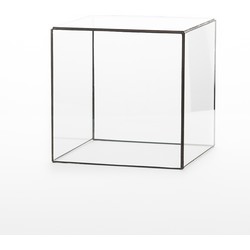 Geometrische Glazen Stolp van Hart & Ruyt - 20cm - Zwart