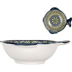 Clayre & Eef Kom Wit Blauw Keramiek