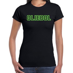 Bellatio Decorations Fout kersttrui t-shirt voor dames - oliebol - groen - oliebollen - nieuwjaar XL - kerst t-shirts