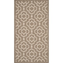 Safavieh Trellis Indoor/Outdoor Woven Area Rug, Courtyard Collection, CY6926, in bruin en bot, 79 x 152 cm