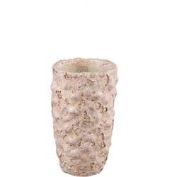 PTMD Bloempot Romas - 18x18x30 cm - Cement - Roze