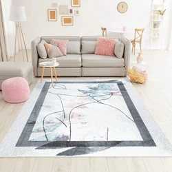 Dertona Modern Crème vloerkleed - Tienerkamer - 120 X 120 Rond CM