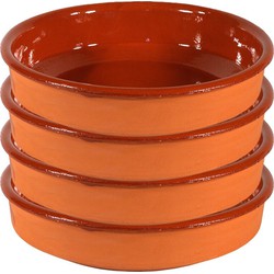 15x Terracotta tapas bakjes/schaaltjes 14 cm - Snack en tapasschalen