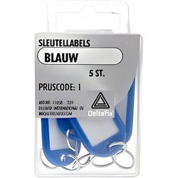 Sleutellabels blauw 5st