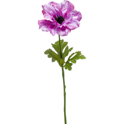 Anemone stem lilac 56 cm kunstbloem zijde nepbloem