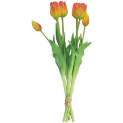 Bosje Tulpen Tulp Duchesse Classic oranje kunstbloem