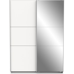 Kast met 2 schuifdeuren en spiegel Ghost - L148 cm