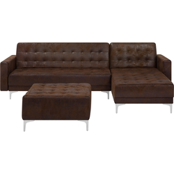 Beliani ABERDEEN - Modulaire Sofa-Bruin-Kunstleer