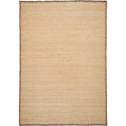 Kave Home - Jute tapijt Sorina met bruine rand 200 x 300 cm