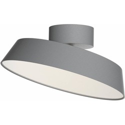 Plafondlamp wit of grijs kantelbaar LED 12W 300mm Ø