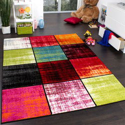 Laagpolig Vloerkleed - Eceria - Geblokt Modern - Multi - 230x320 cm