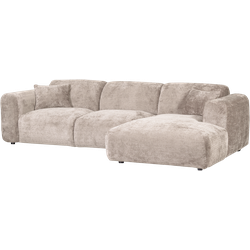 WOOOD Cloud Chaise Longue Bank Rechts - Chenille - Naturel -80x280x165