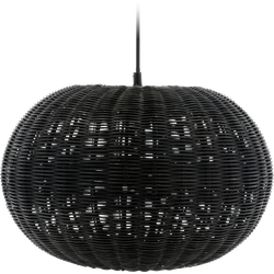 Werna rattan hanglamp zwart - 40,5 x 25 cm