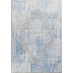 Vintage Oosters Tapijt ELIN - Blauw/Grijs - 120x170 cm 