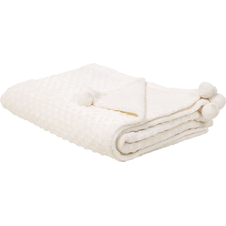 SAMUR - Plaid - Gebroken wit - 150 x 200 cm - Polyester