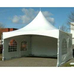 Stijlvolle PAGODE KEDER TENT RONDE PALEN - INCL ZIJWANDEN - 3X3 mtr
