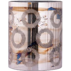 PTMD Windlicht Karga - 20x20x24 cm - Glas - Messing
