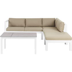 MESSINA - Loungeset voor 5 - Zandbeige - Aluminium