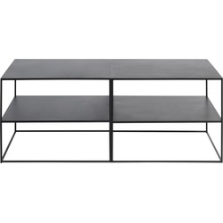 Salontafel Zwart - 65x65x50cm - Metaal - Tafel Pebble