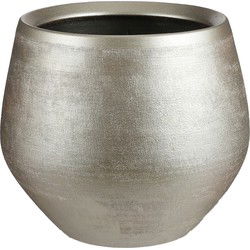 Mica Decorations Bloempot - goudkleurig - keramiek - 33 x 28 cm - Plantenpotten