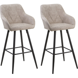 DARIEN - Barkruk - Beige - Polyester