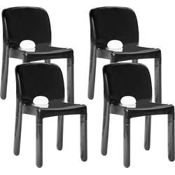 BETIM - Tuinstoel set van 4 - Zwart - Polypropyleen