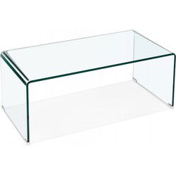BOBBY salontafel woonkamer 110x60x38 cm Transparant
