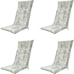 Madison -  Tuinstoelkussen Hoge Rug Palma natural - Ca. 123x50 cm - Set van 4