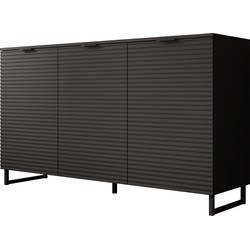 Meubella Dressoir Delgado - Mat zwart - 150 cm