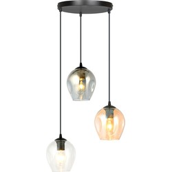 moderne hanglamp Montanari Zwart 3-lichts  - Øcm