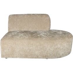 PTMD Lujo sofa cream 6051 fiore fabric right ottoman
