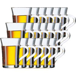 Arcoroc Theeglazen/koffieglazen - 18x - transparant - 230 ml - glazen - Koffie- en theeglazen