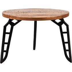 LABEL51 Salontafel Flintstone - Rough - Mangohout - 60 cm - Rond