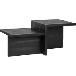 LABEL51 Salontafel Skip - Zwart - Mangohout - 90 cm