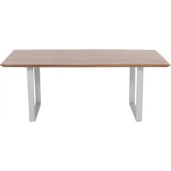 Eettafel Symphony Donker Zilver 180x90cm