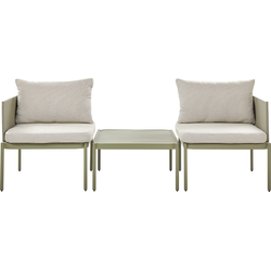 Beliani TERRACINA - Loungeset-Groen-Aluminium