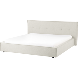 LESTRE - Tweepersoonsbed - Gebroken wit - 180 x 200 cm - Linnen