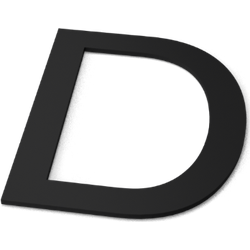 Letter D Model: Huisletter Staal - Geroba