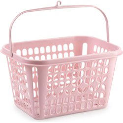PlasticForte Knijpermandje - roze - 20x25x14 cm - wasknijper mandje - knijperszakken