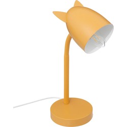 Atmosphera Tafellamp - met oortjes - geel - 18 x 31 cm - bureaulamp - Bureaulampen