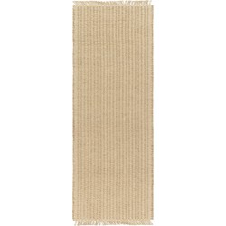 Boho Loper Gang van Jute TOMI - LichtKastanje - 80x220cm 