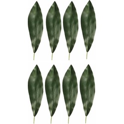 8x Donkergroene Aspidistra kunsttak 75 cm - Kunstplanten