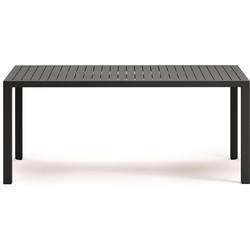 Kave Home - Culip buitentafel in aluminium met grijze afwerking 180 x 90 cm