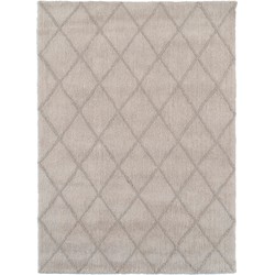 Vercai Rugs Jay Collectie - Hoogpolig Vloerkleed - Microfiber Tapijt voor Woonkamer - Microfiber Polyester - Ivoor - 190x275 cm