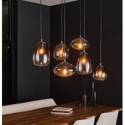 Hoyz - Hanglamp 3+3  Mix - Glass Shaded - Artic zwart