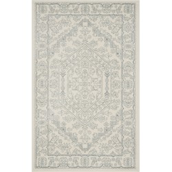 Safavieh Medallion Indoor Woven Area Rug, Adirondack Collection, ADR108, in Ivory & Slate, 91 X 152 cm