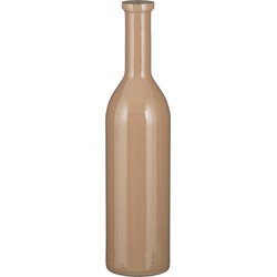 Mica Decorations Vaas Rioja - 18x18x75 cm - Gerecycled Glas - Taupe